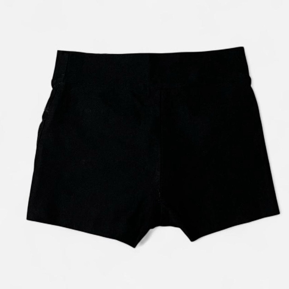 〽️ Charlotte Russe Dressy Mini Shorts~Women’s Sz Sm~Black w/ Gold Zipper Accents - Picture 2 of 6